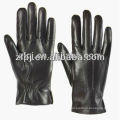 Mens guantes de cuero negro